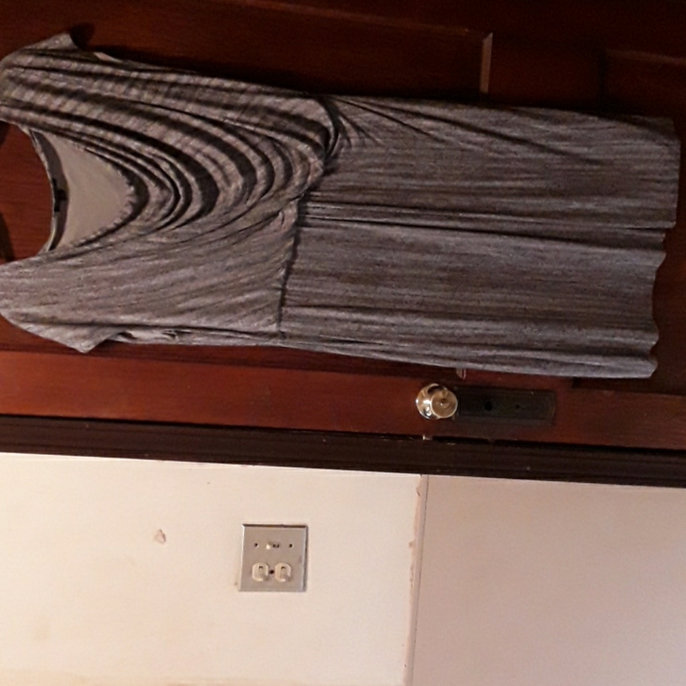 Grey scoop neck dress
